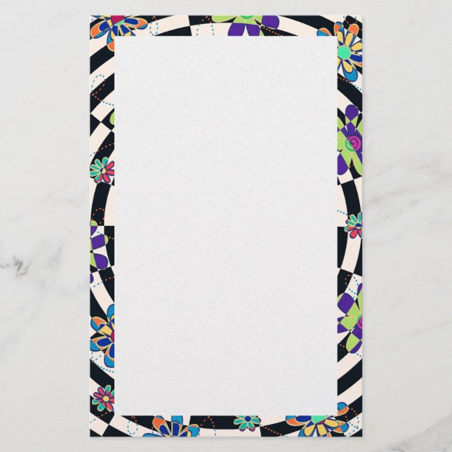 Rainbow Daisys Kaleidoscope Brevpapper (Framsida)