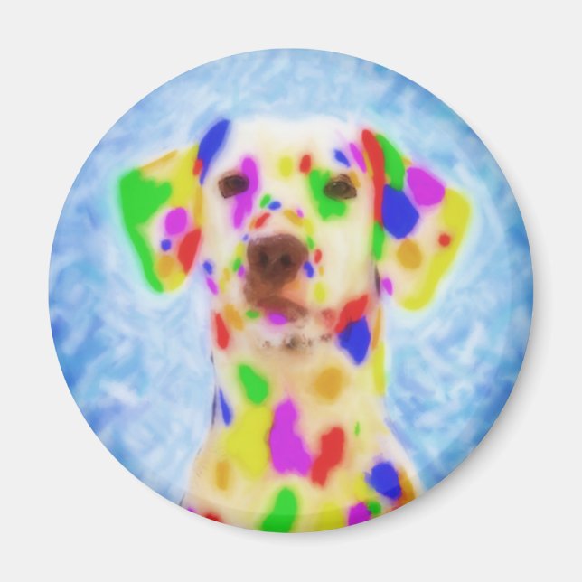 Rainbow Dalmatian Magnet (Framsidan)