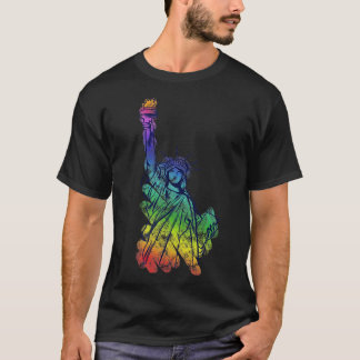 Rainbow Dam Liberty Pride Art T Shirt