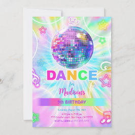 Rainbow Dance Birthday Inbjudningar
