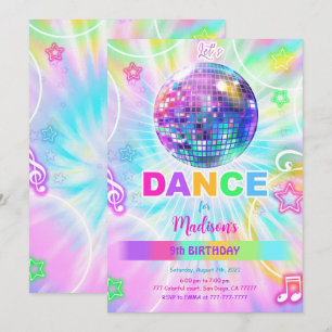 Rainbow Dance Birthday Inbjudningar