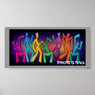 Rainbow Dancing Figurer Poster
