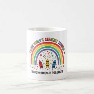 Rainbow Dansande Kritvärldens Bästa Lärare Kaffemugg