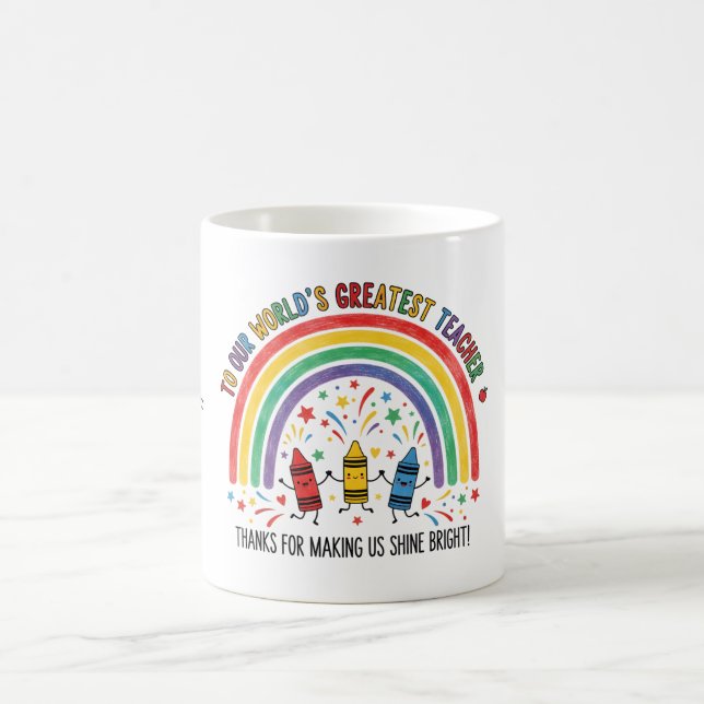 Rainbow Dansande Kritvärldens Bästa Lärare Kaffemugg (Center)