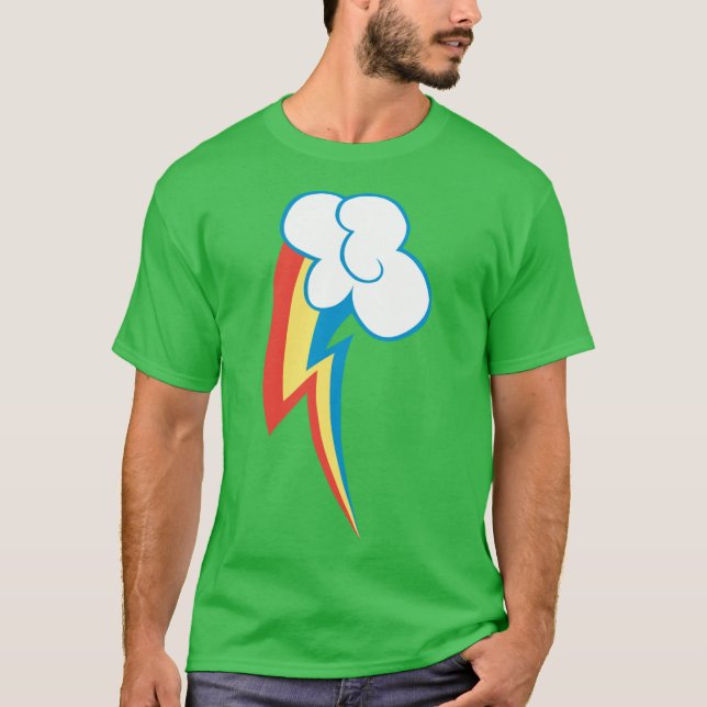 Rainbow Dash Cutie Mark flicka flicka T Shirt (Framsida)