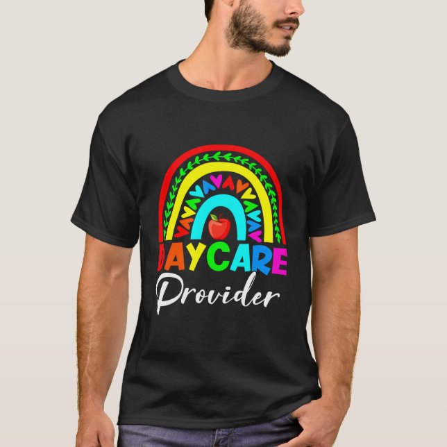Rainbow Daycare Provider Back to school Teacher Ch T Shirt (Framsida)