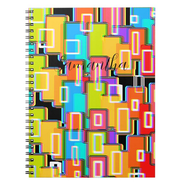 Rainbow Deco Home Living Abstrakt Anteckningsbok (Framsidan)