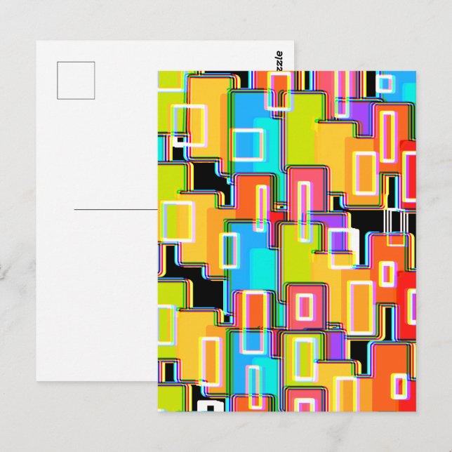 Rainbow Deco Home Living Abstrakt Vykort (Fram/baksida)