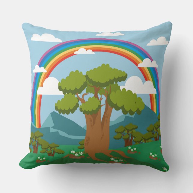 Rainbow Decorative Pillow Kudde (Framsida)