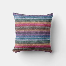 Rainbow Denim Mönster Kudde