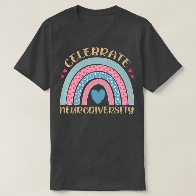 Rainbow Design Neurodiversity Autism Acceptance Au T Shirt (Design framsida)
