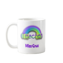 Rainbow Design Teacher Mugg