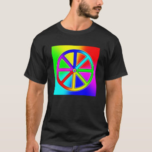 Rainbow Dharma Wheel - Buddhist T Shirt