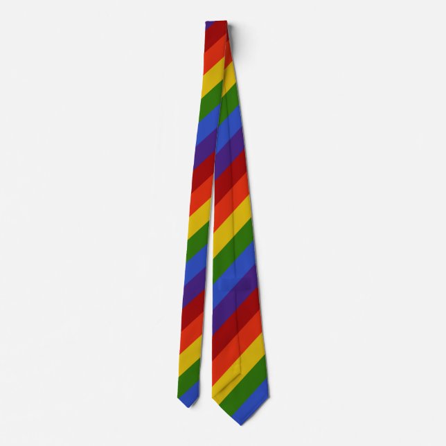 Rainbow Diagonal Rand Neck Tie Slips (Baksida)