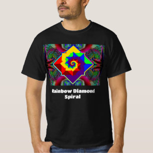 Rainbow Diamond Spiral (du kan ändra ord) T Shirt