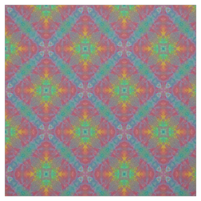Rainbow Diamond Tie Dye Tyg (Provkarta)