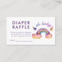 Rainbow Diaper Raffle Biljett