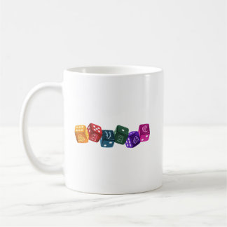 Rainbow Dice Coffee Mug Kaffemugg