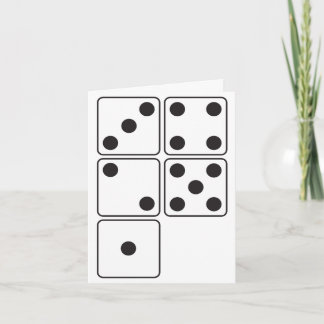Rainbow Dice Note Card Kort