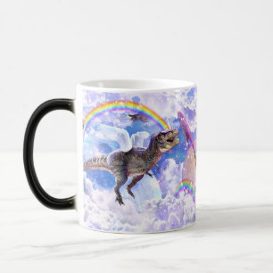 Rainbow dinosaur unicorn dinocorn magisk mugg