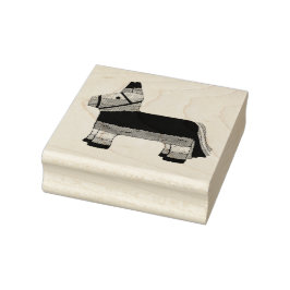 Rainbow Donkey Pinata Fiesta Party Cinco de Mayo Stämpel