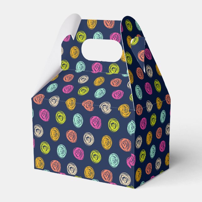Rainbow Doodle Dot Confetti på flottan Presentaskar (Framsidan Sidan)