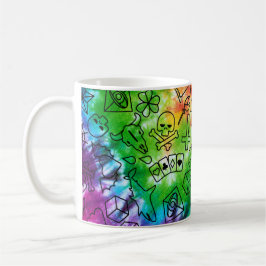 Rainbow Doodle Kaffemugg