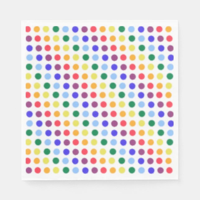 Rainbow Dot Confetti Party Pappersservett (Framsidan)