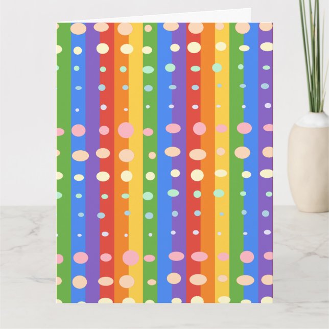 RAINBOW DOT SRIPES KORT (Framsida)