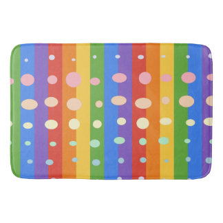 RAINBOW DOT STRIPES BADRUMSMATTA
