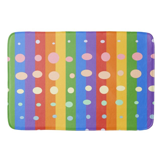 RAINBOW DOT STRIPES BADRUMSMATTA (Framsidan)