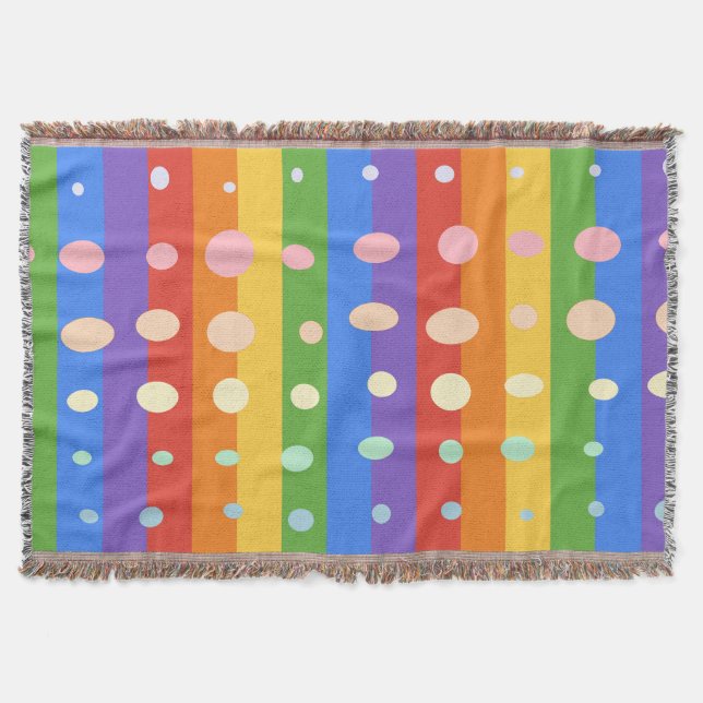 RAINBOW DOT STRIPES FILT (Framsidan)