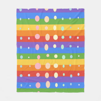 RAINBOW DOT STRIPES FLEECEFILT