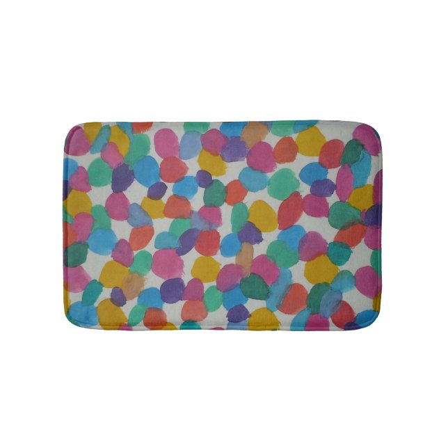 Rainbow Dots Bath Mat Badrumsmatta (Framsidan)
