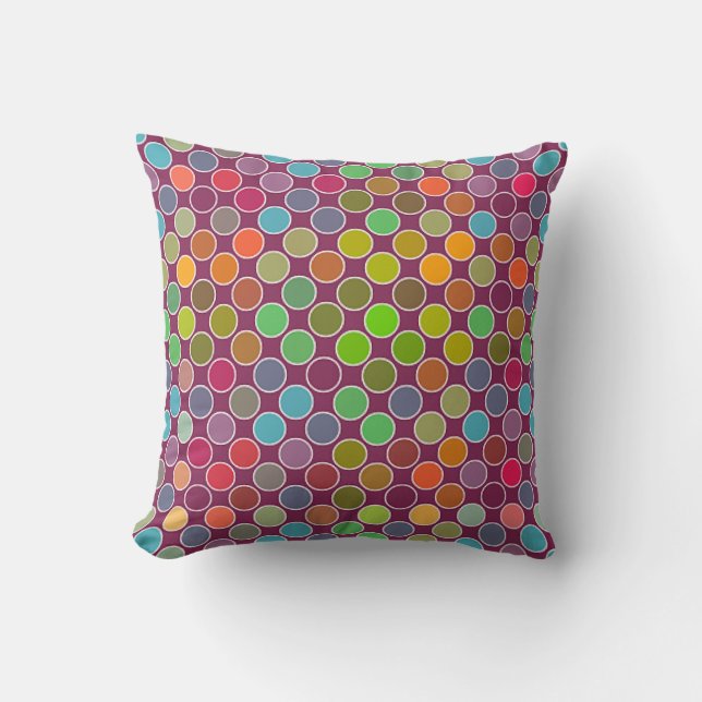 Rainbow Dots Pillow Kudde (Framsida)