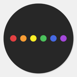 Rainbow Dots Subtle Pride Month Saker Flagga Runt Klistermärke