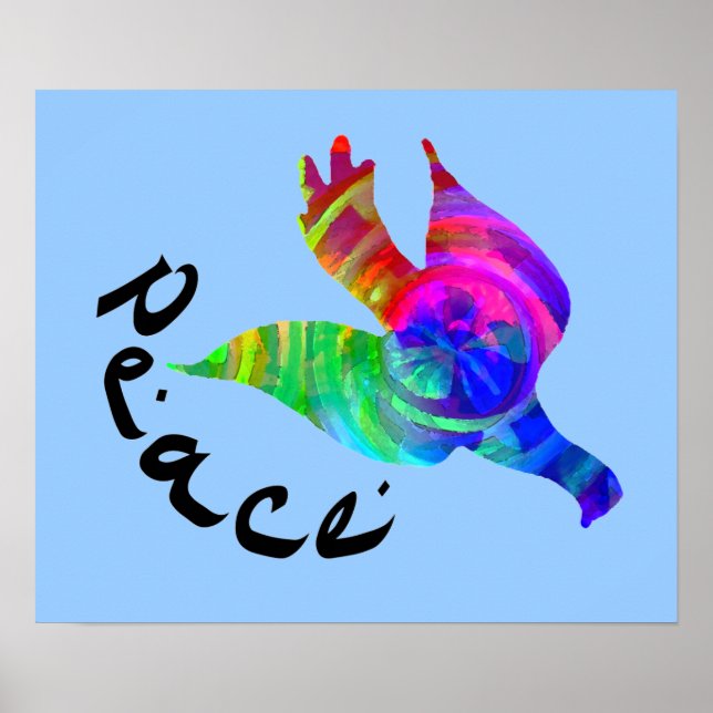 Rainbow Dove Peace Poster (Framsidan)
