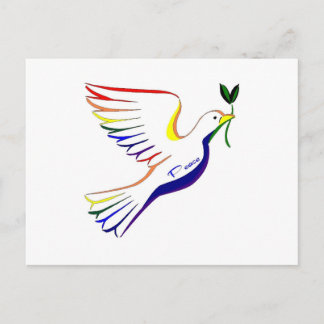 Rainbow Dove Vykort