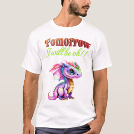 Rainbow Dragon Design - "Imorgon kommer jag att bl T Shirt