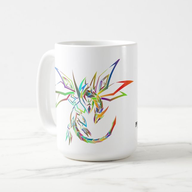 Rainbow Dragon Kaffemugg (Framsida vänster)