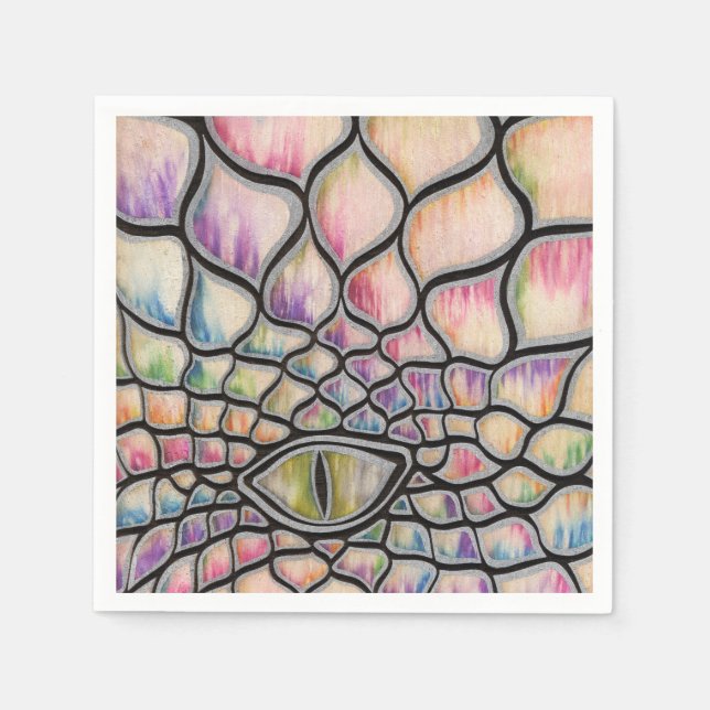 Rainbow Dragon Pappersservett (Framsidan)