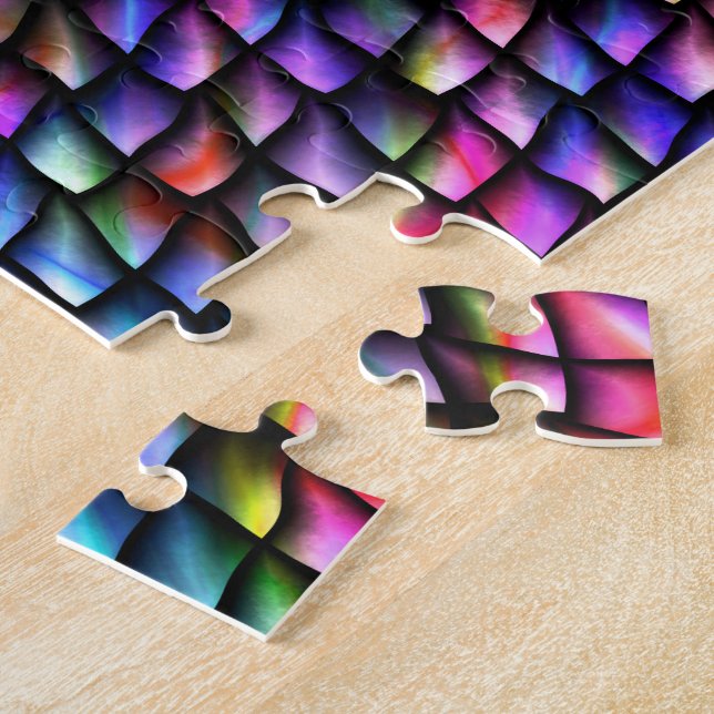 Rainbow Dragon Scales Jigszle Puzzle Pussel (Sidan)