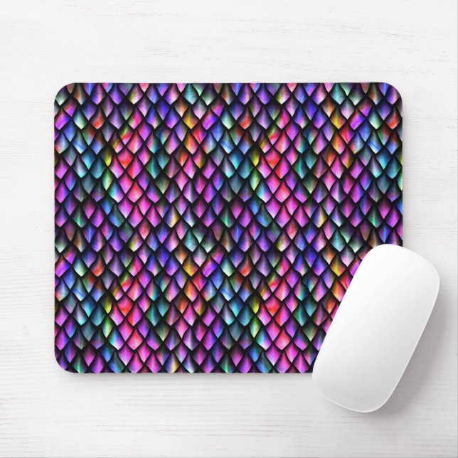 Rainbow Dragon Scales Mousepad Musmatta (Med mus)
