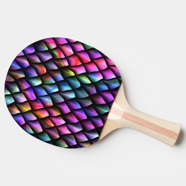 Rainbow Dragon Scales Ping Pong Paddle Pingisracket (Sidan)