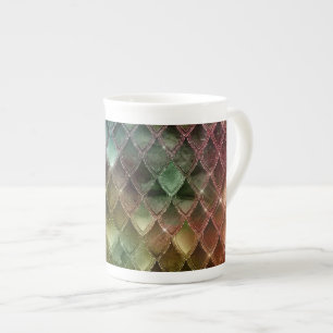 Rainbow Dragon Scales Struktur Benporslin Mugg