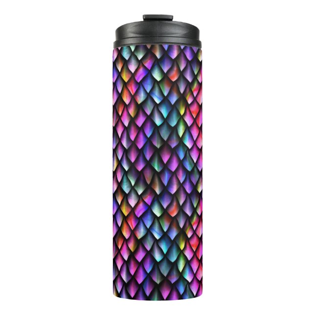 Rainbow Dragon Scales Thermal Tumbler (Framsida)
