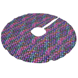 Rainbow Dragon Scales Träd Skirt Julgransmatta Fusklinne