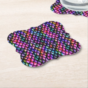 Rainbow Dragon Scales Underläggs Underlägg Papper