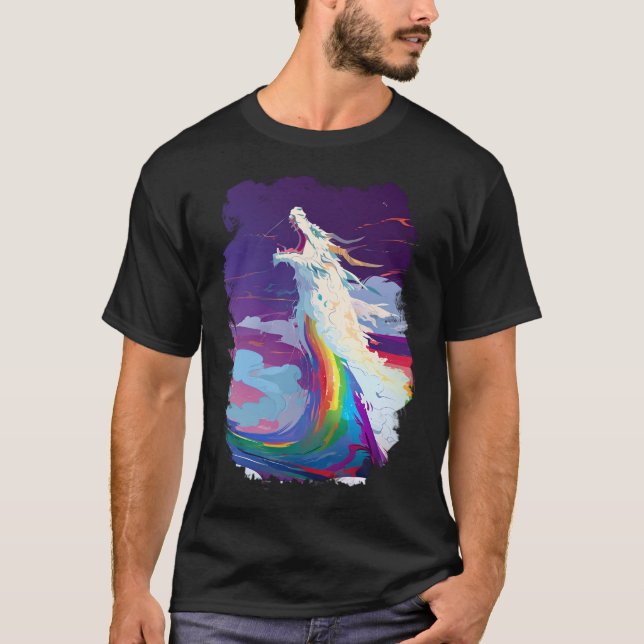 Rainbow Dragon T Shirt (Framsida)