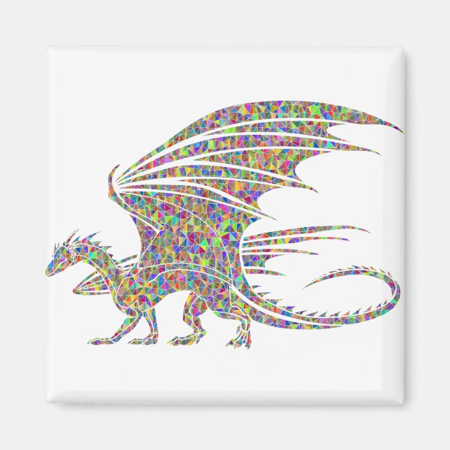 Rainbow Dragon Tribal Tattoo Idée cadeau Magnet (Framsidan)